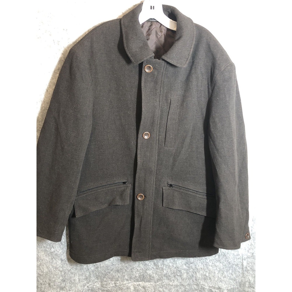 Luigi Bianchi Coat Men Brown 50 Large Cashmere Wool Blend Overcoat Italy